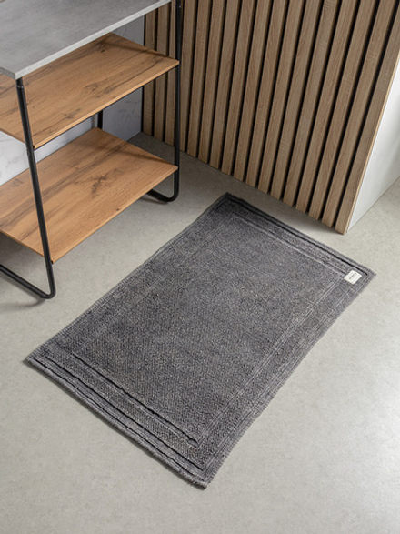 Коврик универсальный DeNASTIA 60х100 под джинсу букле, х/б, серый