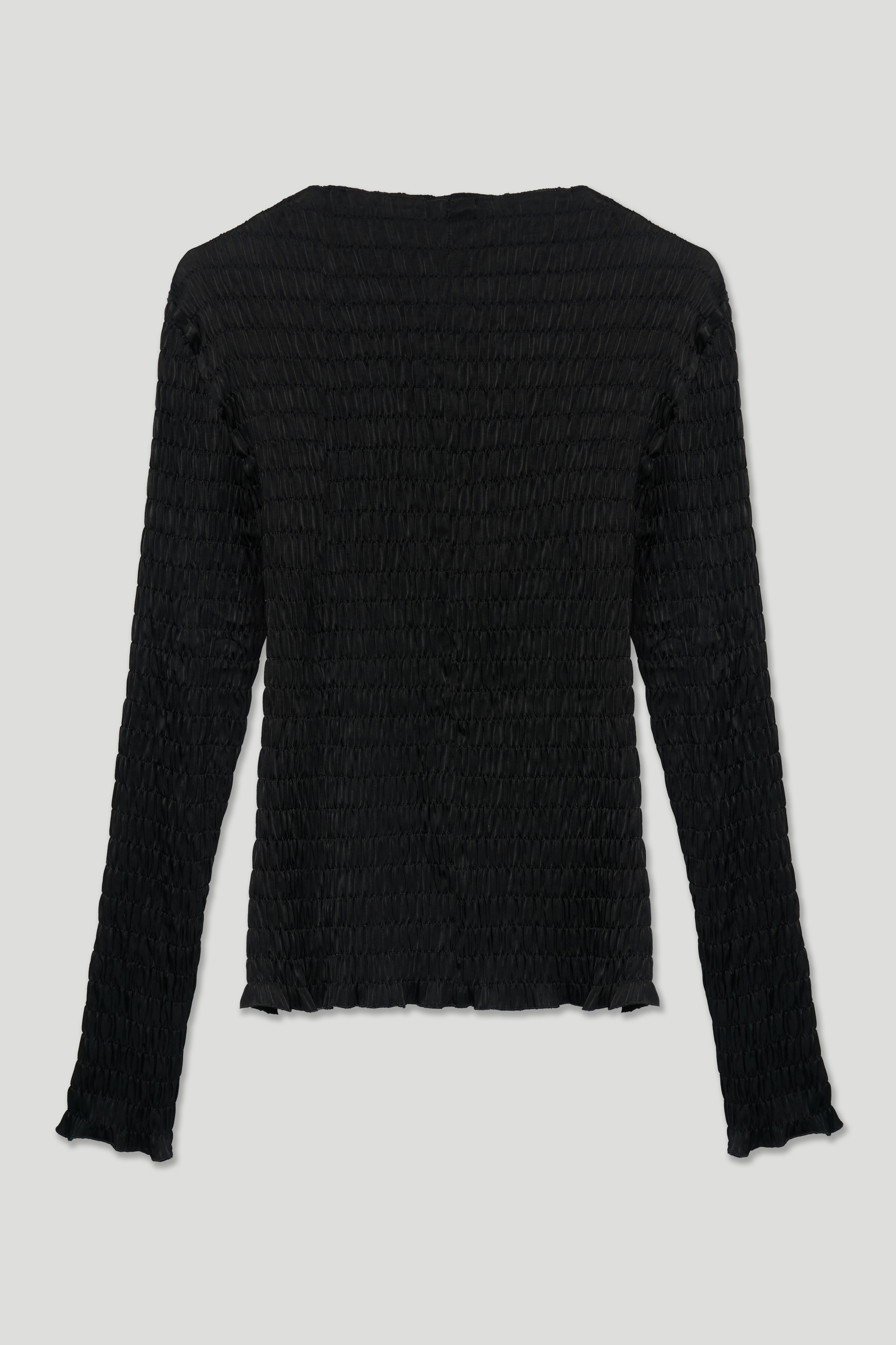 Лонгслив из жатой атласной ткани