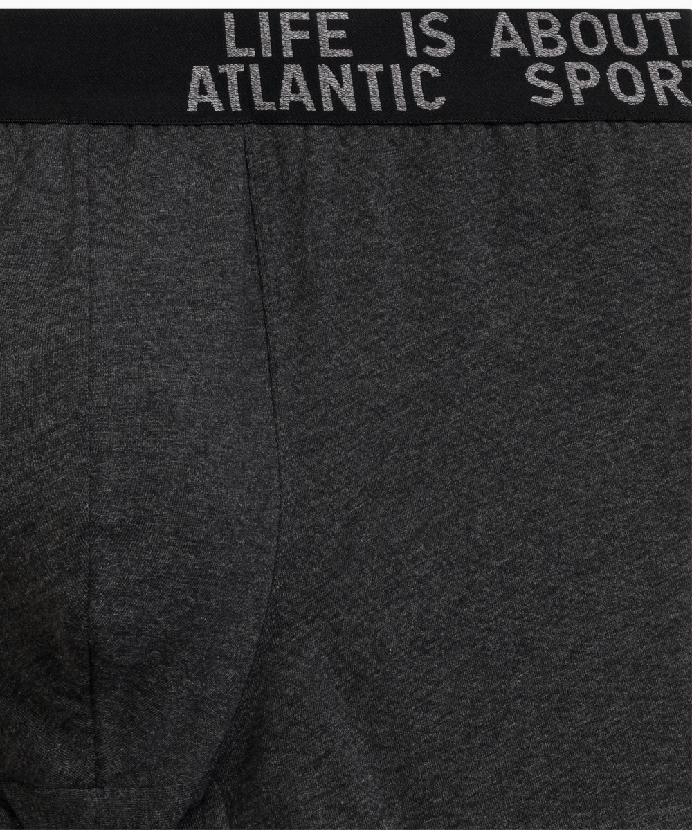 Мужские трусы шорты Atlantic, набор из 3 шт., хлопок, тёмно-серый меланж + медно-багряный меланж + коричневый меланж, 3MH-226
