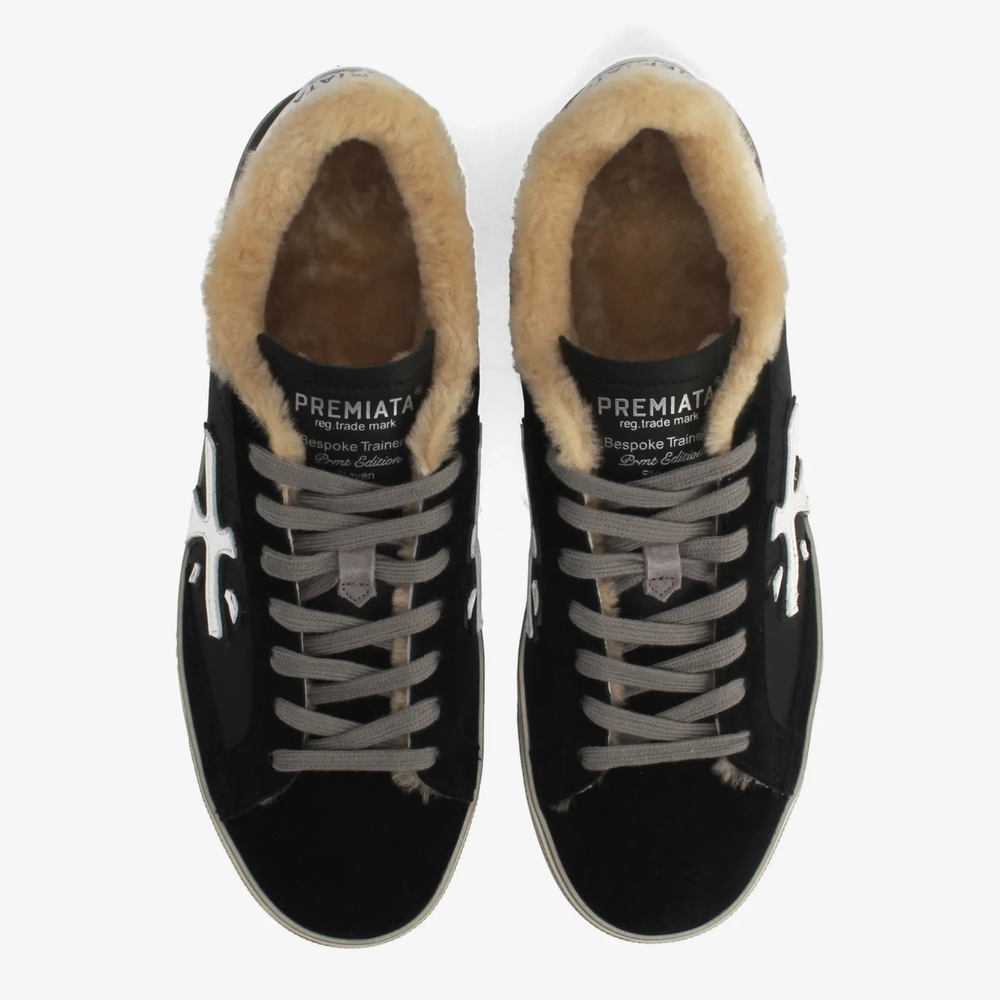 Кожаные кеды Premiata Steven 5439М на шнуровке