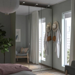 Гардеробная комбинация - PAX / ÅHEIM/ АHEIM IKEA/ПАКС/  АХЕЙМ ИКЕА,  237х150 см, под беленый дуб