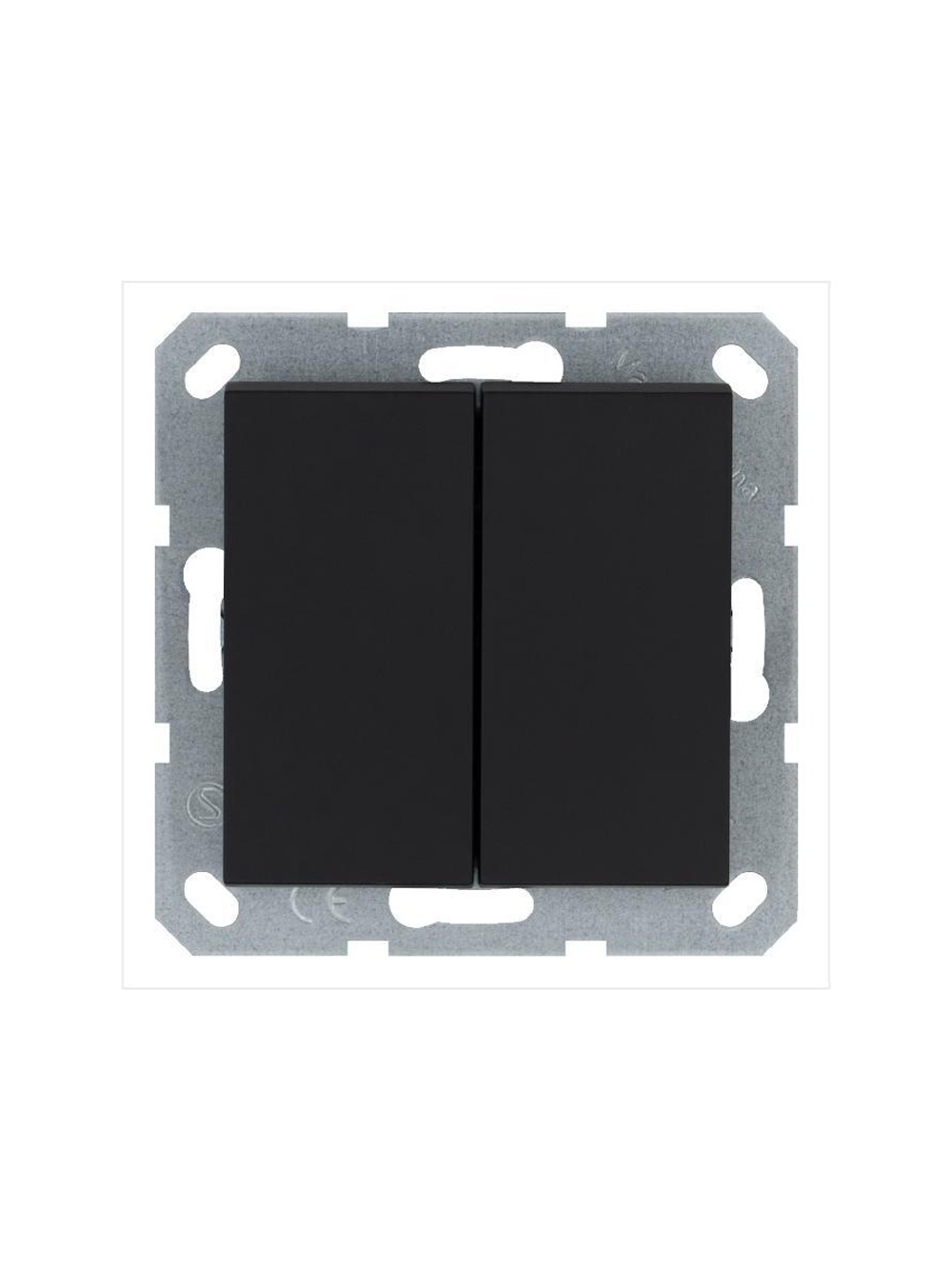 Переключатель перекрестный 2-кл. 10А IP20 механизм черн. матов. soft touch Jasmart G3014PB