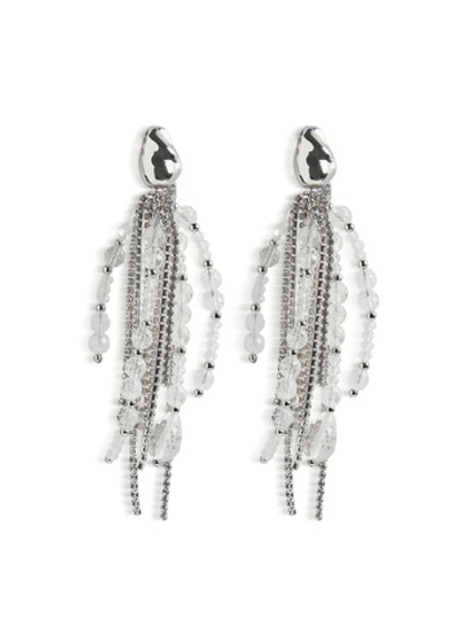 Серьги "Bunch shine" с горным хрусталём Silver