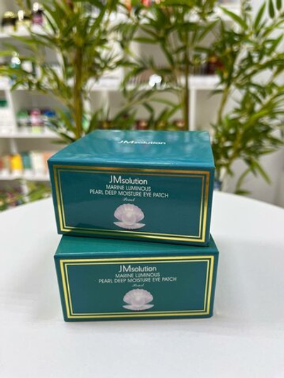JMsolution Гидрогелевые патчи с протеинами жемчуга и морской водой MARINE LUMINOUS PEARL DEEP MOISTURE EYE PATCH Pearl