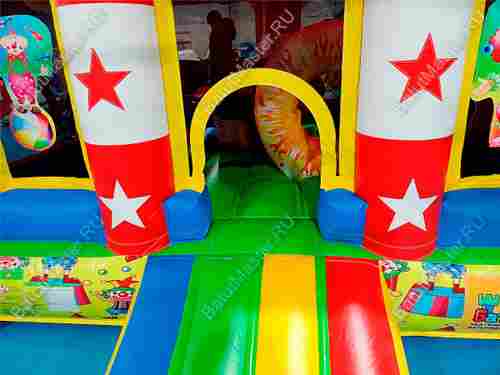 Детский надувной батут "Шатёр цирка" 4*4*2,8 м