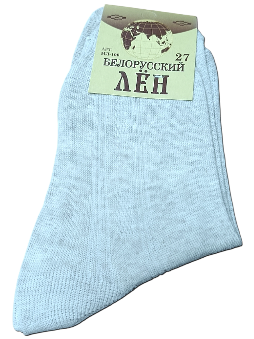 100-МЛ носки мужские со льном бежевый (29)