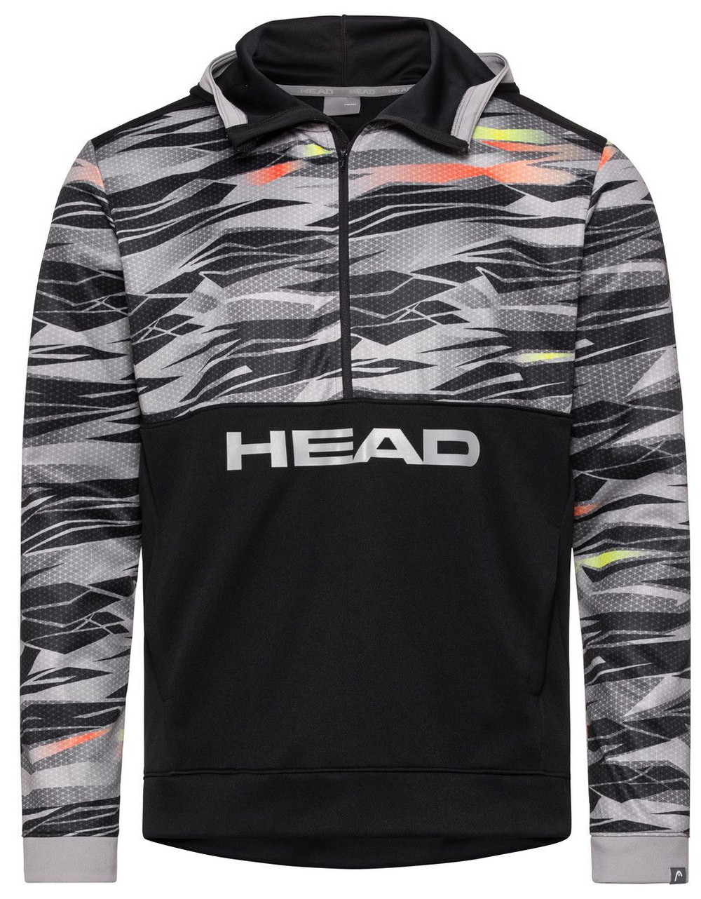 Мужская теннисная кофта Head Slider Hoodie M - black/grey/red