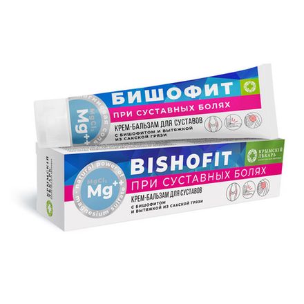 Бишофит Крем-бальзам для суставов "При суставных болях" с вытяжкой из сакской грязи
