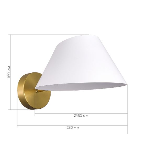 SLE1253-311-01 Светильник настенный Латунь/Белый E14 1*60W NORBI