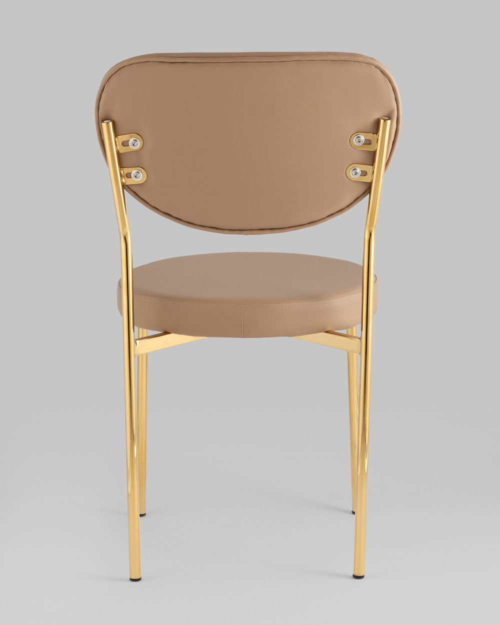 Стул Барбара NEW экокожа бежевая золотые ножки