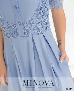 Платье 1098-голубой Minova