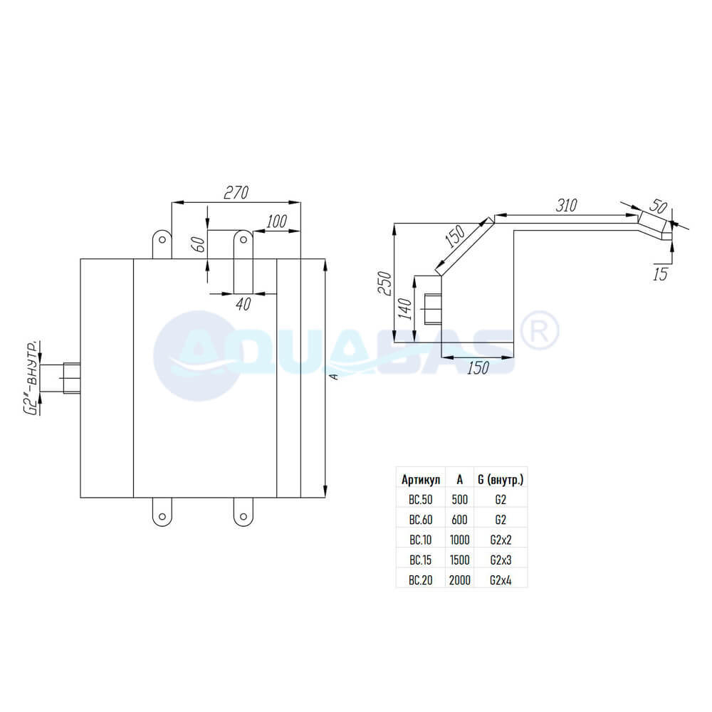 ВС.20/1 Водопад "Стеновой 2000" AISI-316