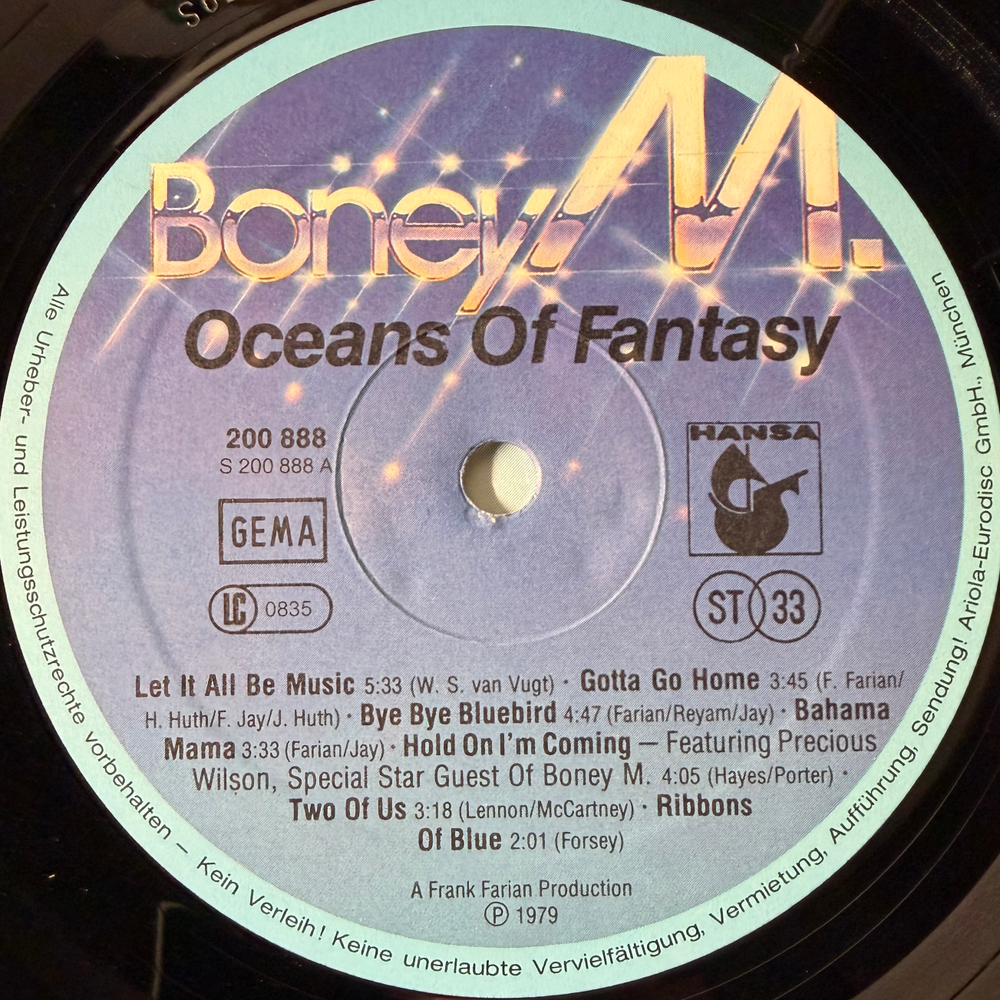 Boney M. ‎– Oceans Of Fantasy (Германия 1979г.)