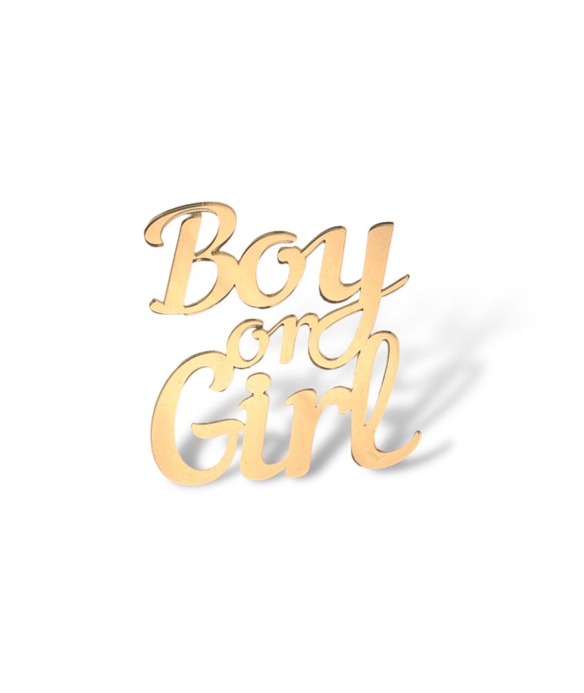 Топпер на торец &quot;Boy or Girl&quot;, акрил, золото премиум