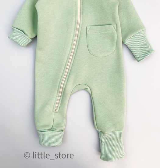 Комбинезон "Simple" из футера с начесом, Фисташка