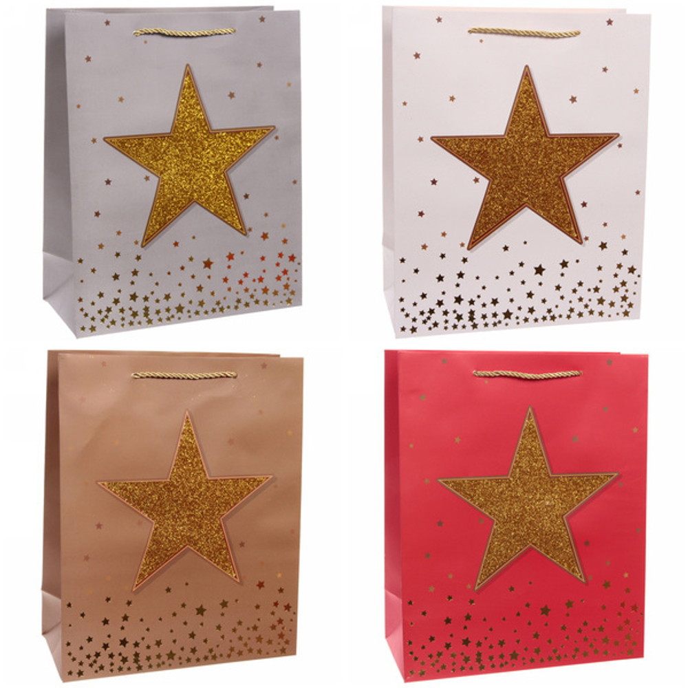 Пакет подарочный «Звёздный стиль» 32*26*12 см
