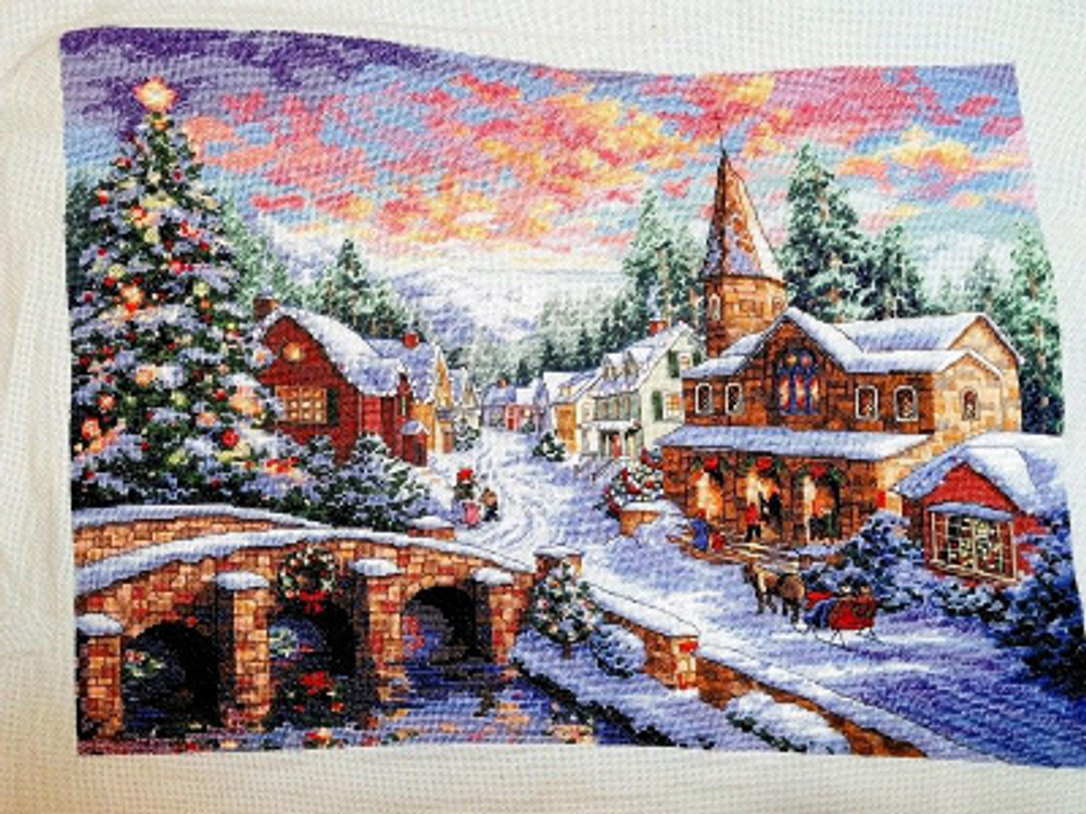 "Праздничная деревушка"-08783 вышивка