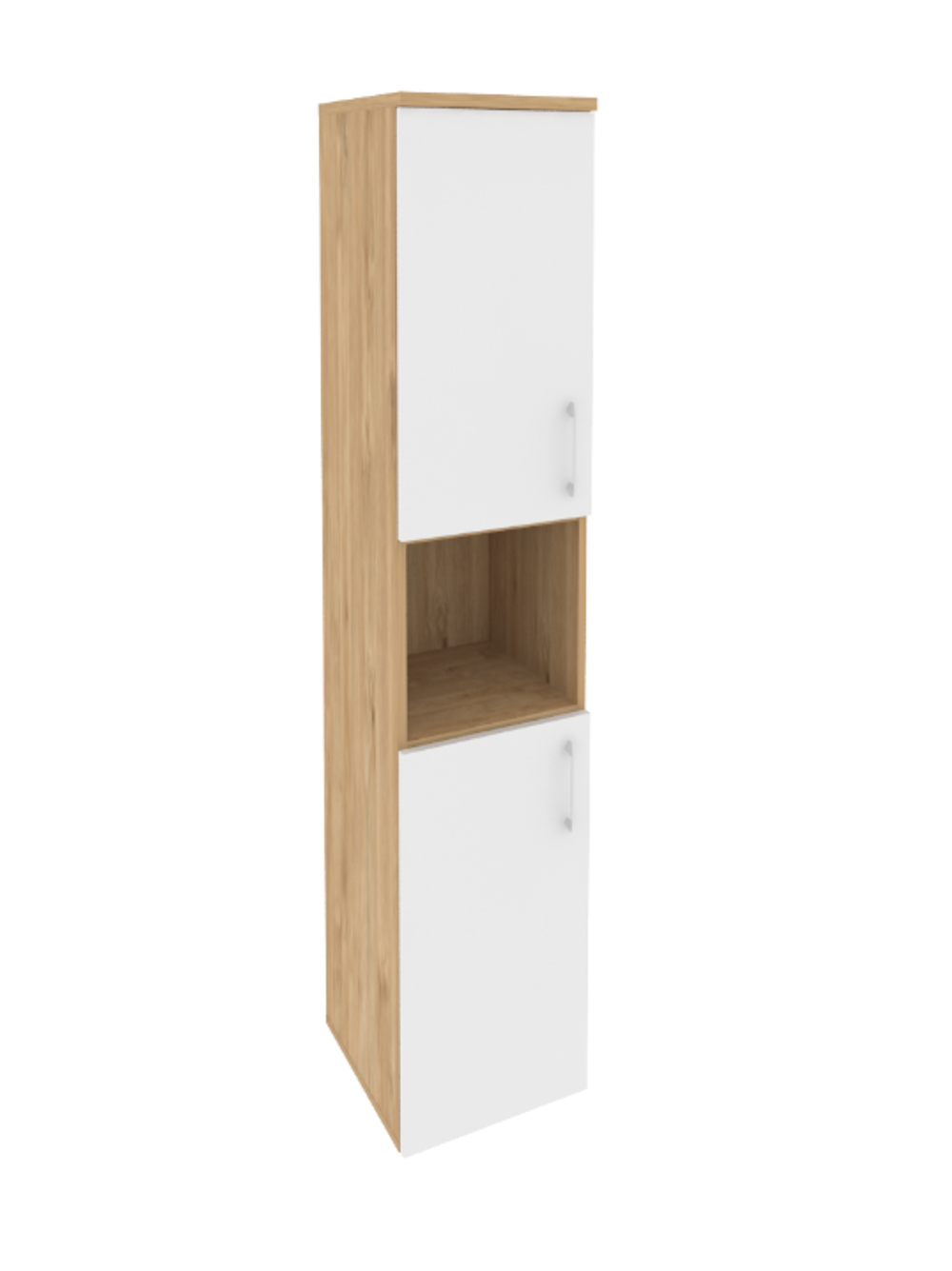 Шкаф-пенал с 2 комплектами дверей и нишей Onix