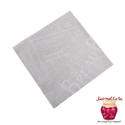 Бумага упаковочная для бенто-торта "Газета с белыми буквами", 18*18 см, 1 шт.