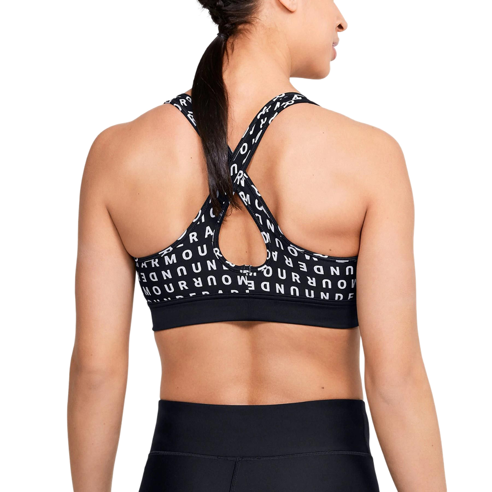 Теннисный бюстгальтер Under Armour UA Armour Mid Crossback Print Mash Up - black 2