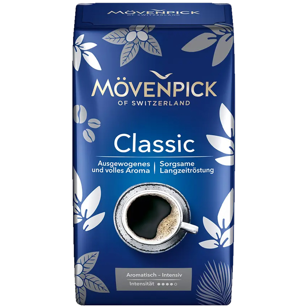 Кофе молотый 500 г Movenpick CLASSIC, Мовенпик классический композиция из зерен арабики и робусты
