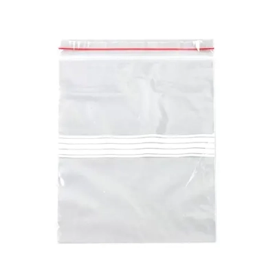 Пакеты с замком Zip-lock 10х15 см 100 мкм прозрачный с полосой для надписей 1000 шт