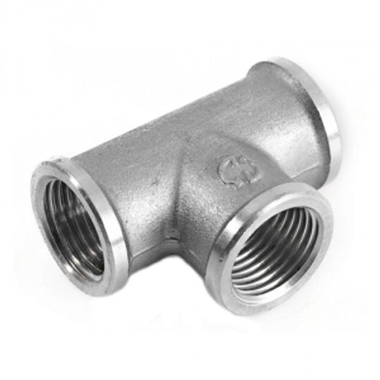 Тройник Stout 1" ВР с внутренней резьбой никелированный латунный SFT-0020-000001