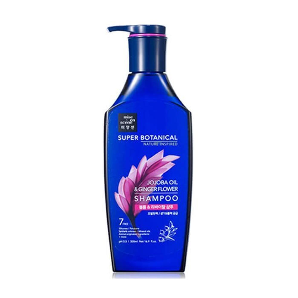 Шампунь восстанавливающий для объема волос MISE EN SCENE Super Botanic Jojoba Oil & Ginger Flower Sh