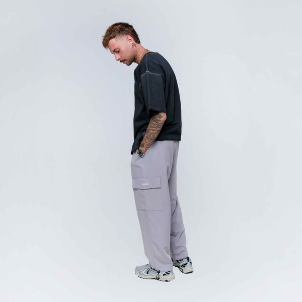 Брюки Cargo Logo серые - фото 3