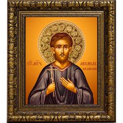 Михаил Казанский святой мученик. Икона на холсте.