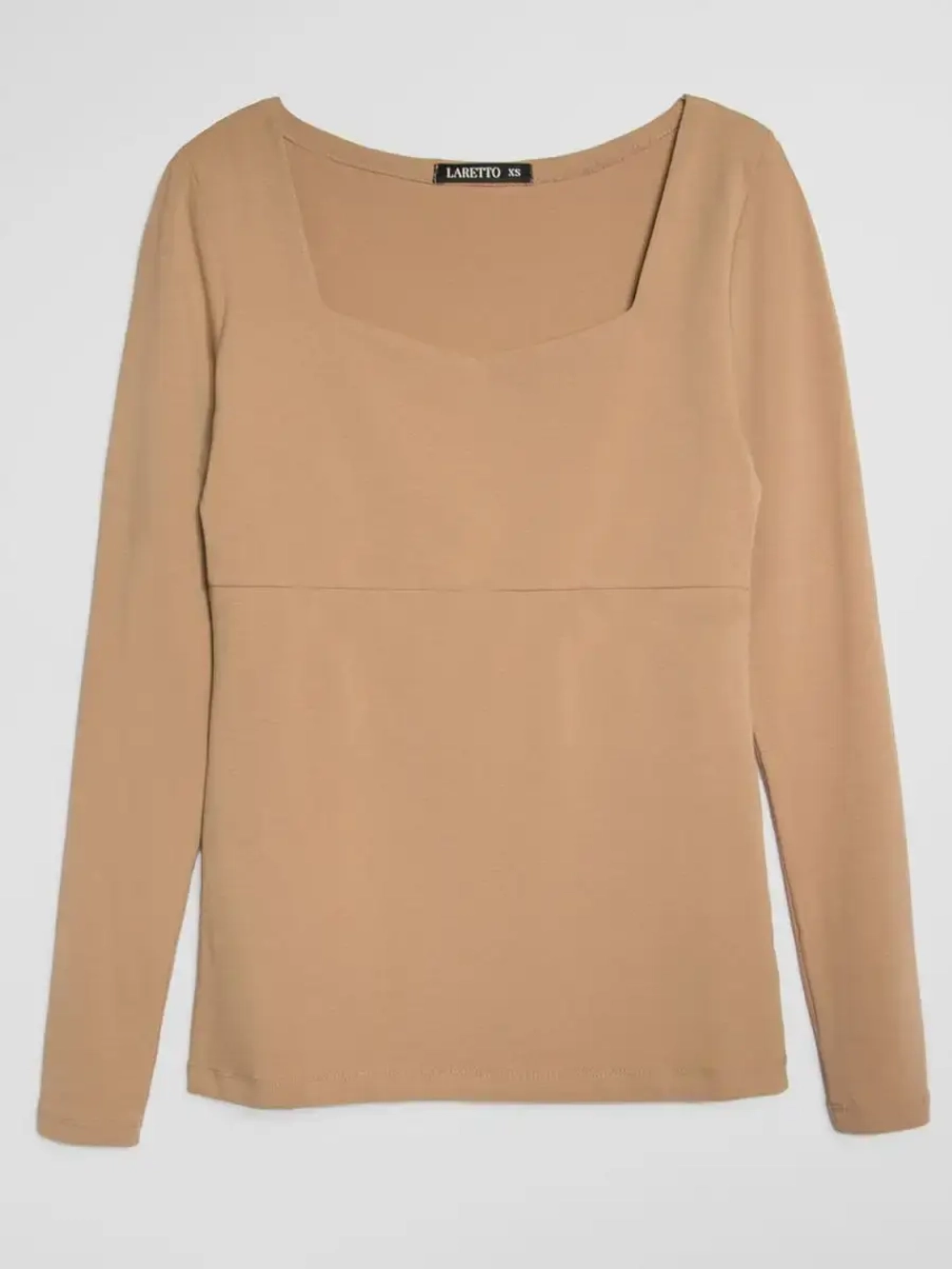 Лонгслив облегающий трикотажный