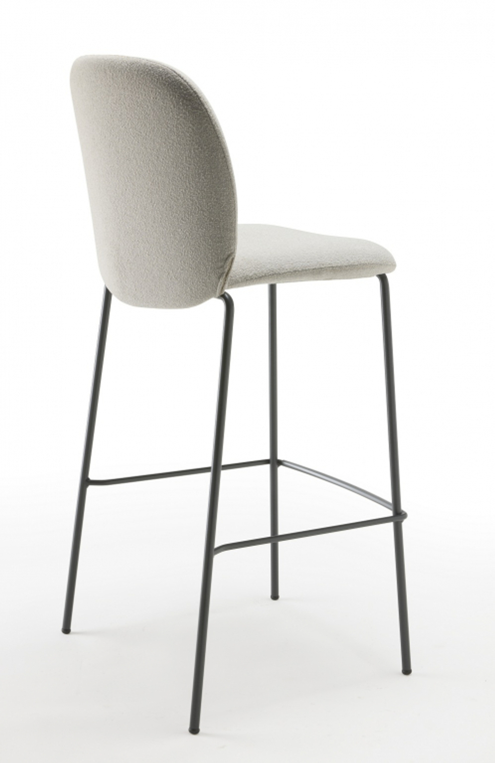 Стул барный с обивкой Scab Design Mentha Pop, антрацит, слоновая кость