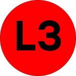 Наклейка "L3" d=20 EKF PROxima (100.00 шт.)