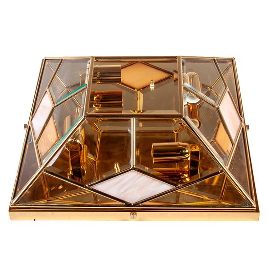 Люстра CREMASCO 1029/4PL-B.CC(Cristallo M+Rombo Salmone)