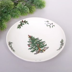 Тарелка керамическая «Ёлочка» 20,5*4,5см глубокая