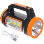 Фонарь ручной 5 режимов 1LED+COB, аккумуляторная батарея 1500mAh USB MH818C