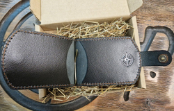 Зажим для купюр PRIVAL (натуральная кожа , ручная работа), цвет  чёрный