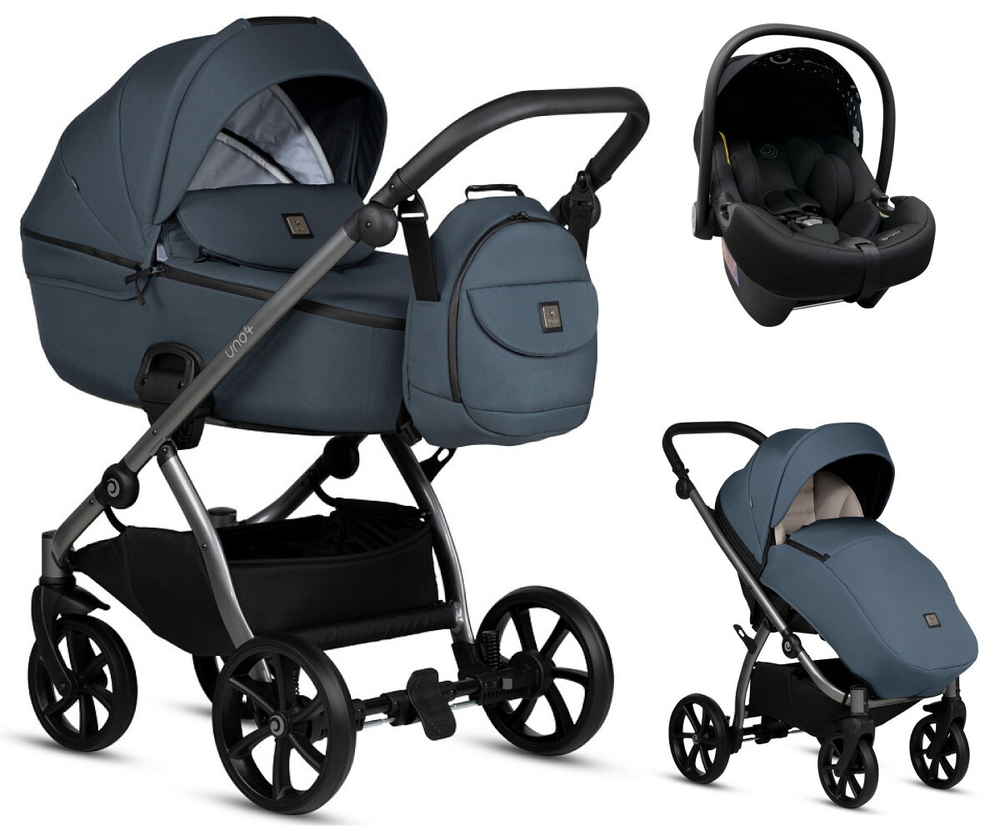Детская коляска Tutis Uno 5 Plus Essential collection 3 в 1 с автокреслом Elo Lux EduSky Black 1402160 Marine