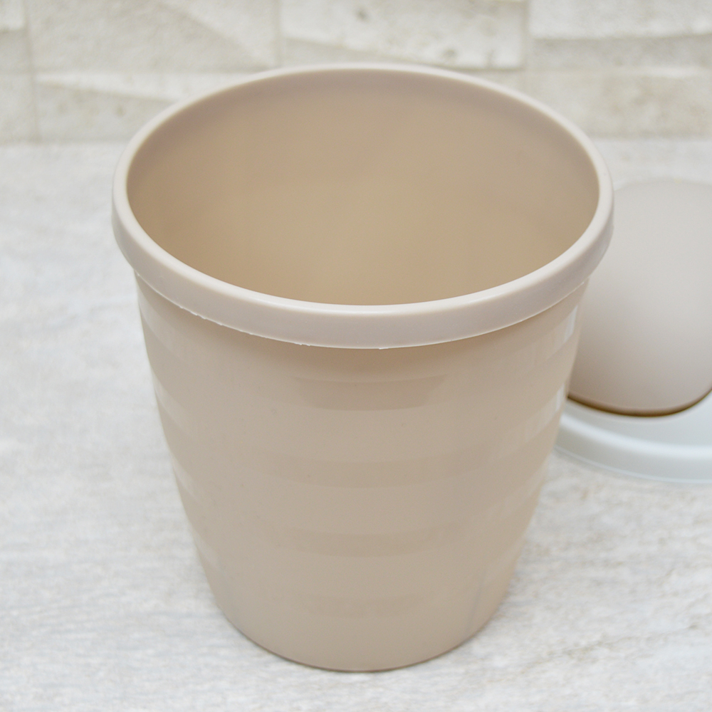 Контейнер для мусора 1,5л "Rambai" круглый (бежевый)