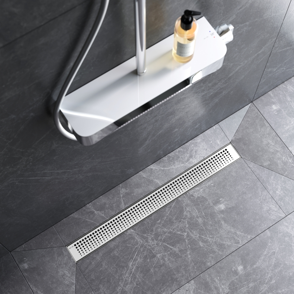 Трап для душа линейный, универсальный затвор Cut Gradient, 70 см AM.PM MasterFlow W01SC-P11-070-01SB