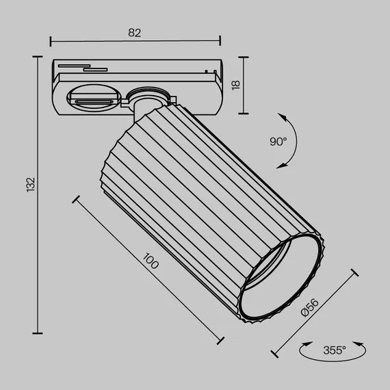 Трековый светильник Technical TR218-1-GU10-W