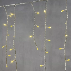 Светодиодная бахрома 5*0,9 м., 348 шампань LED, силиконовый прозрачный провод, Beauty Led (ECC348-10-2CH)