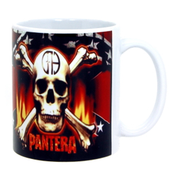 Кружка Pantera группа/череп на флаге конфедерации (737)
