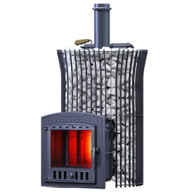 Печь Авангард 40П2 ЗК Ураган в сетке Тюльпан