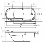 Акриловая ванна Riho Columbia 160x75 B001001005 белая