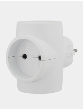 Тройник электрический, без заземления, 220 В, 6A