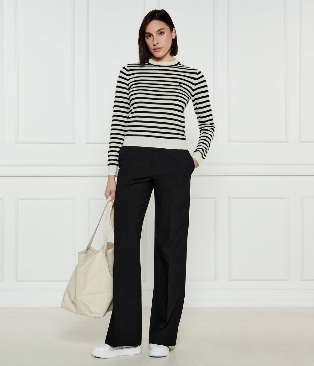 Шерстяной свитер IKON Karl Lagerfeld - черный(A1W18054)