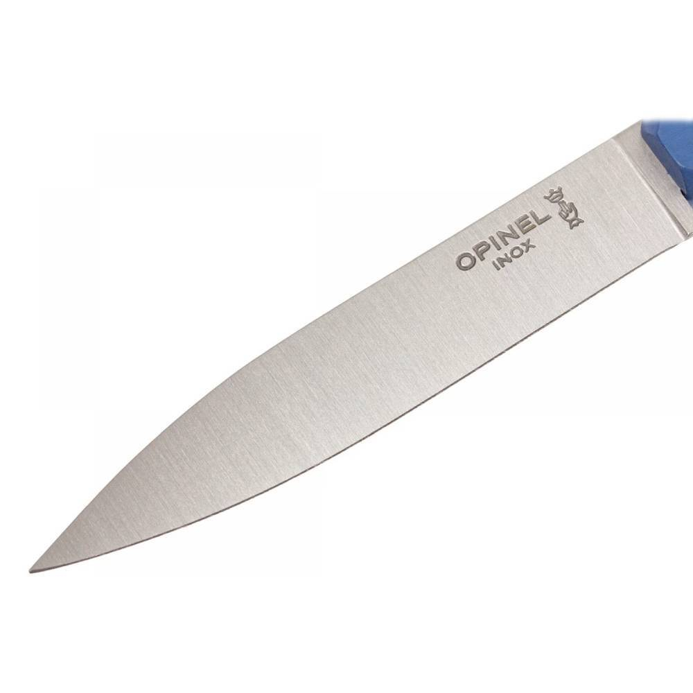 Нож столовый Opinel №112, нержавеющая сталь, блистер, голубой