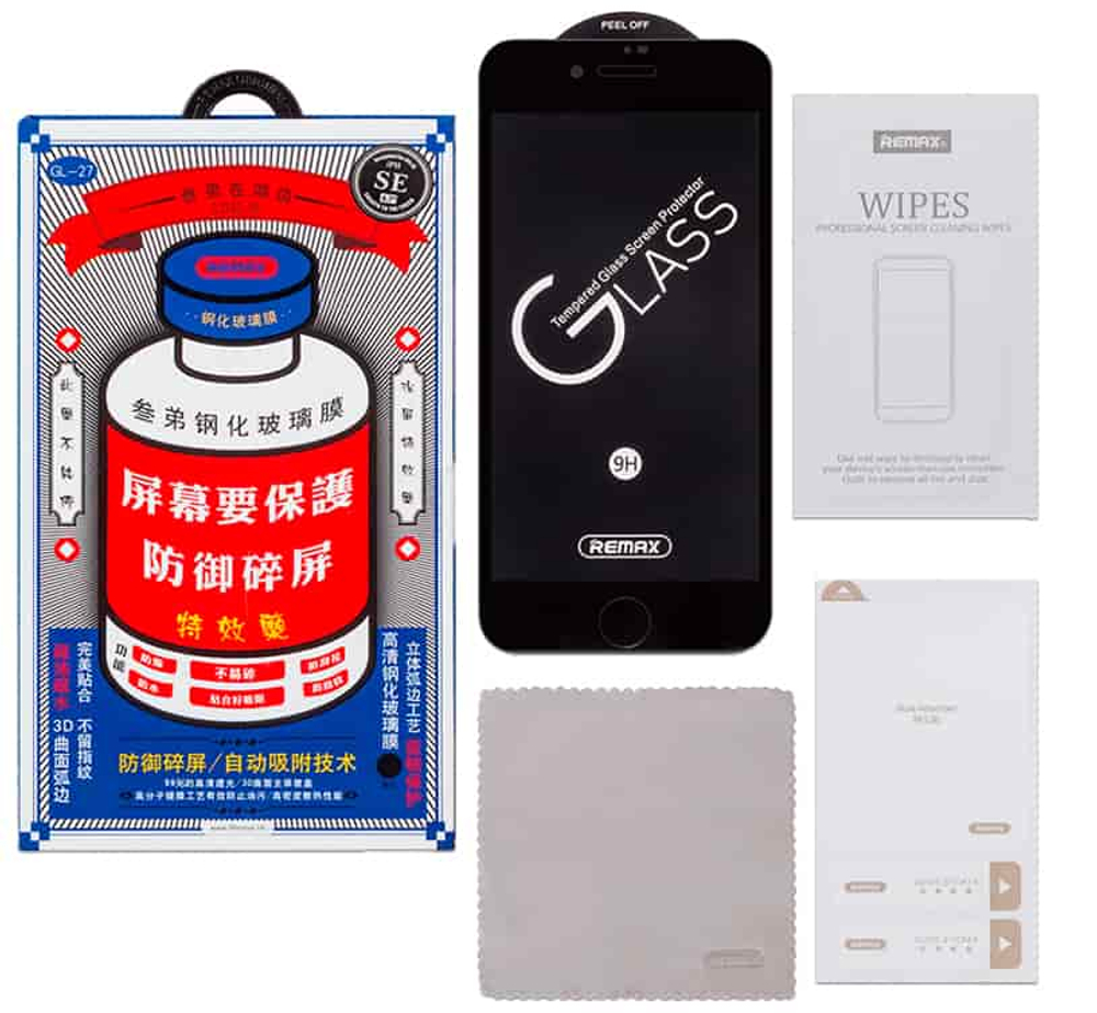 Защитное стекло REMAX ORIGINAL iPhone 7 Plus/8 Plus (черный)