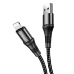 Кабель HOCO X50 USB-Lightning 2.4А 1м Nylon Black